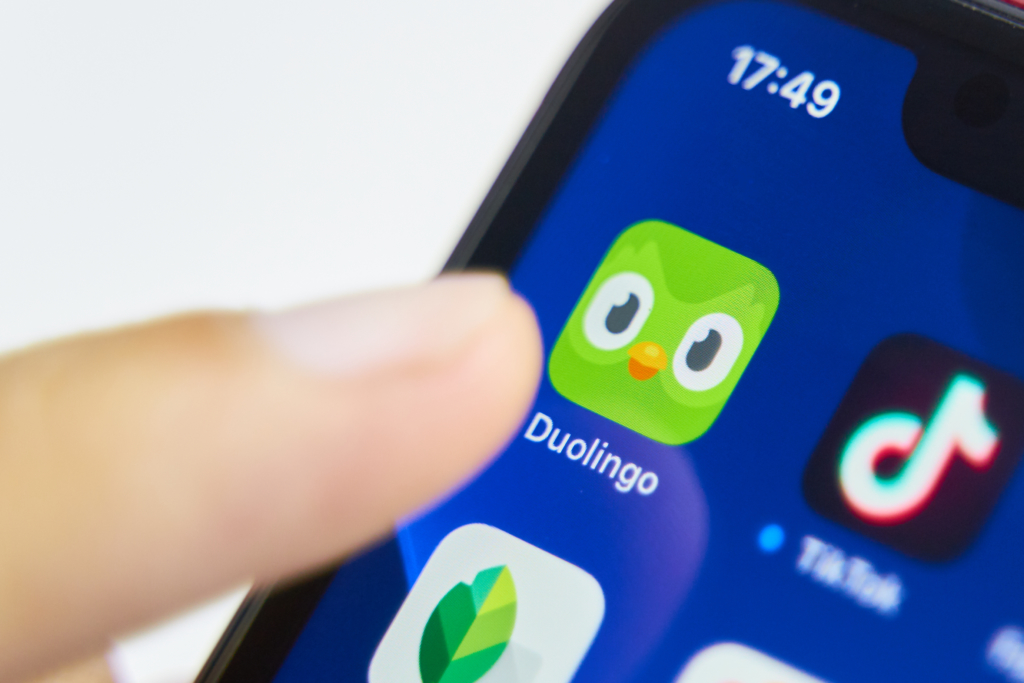 Ứng dụng Duolingo trên điện thoại