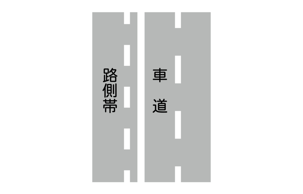 一白線實線一白色虛線的道路標誌